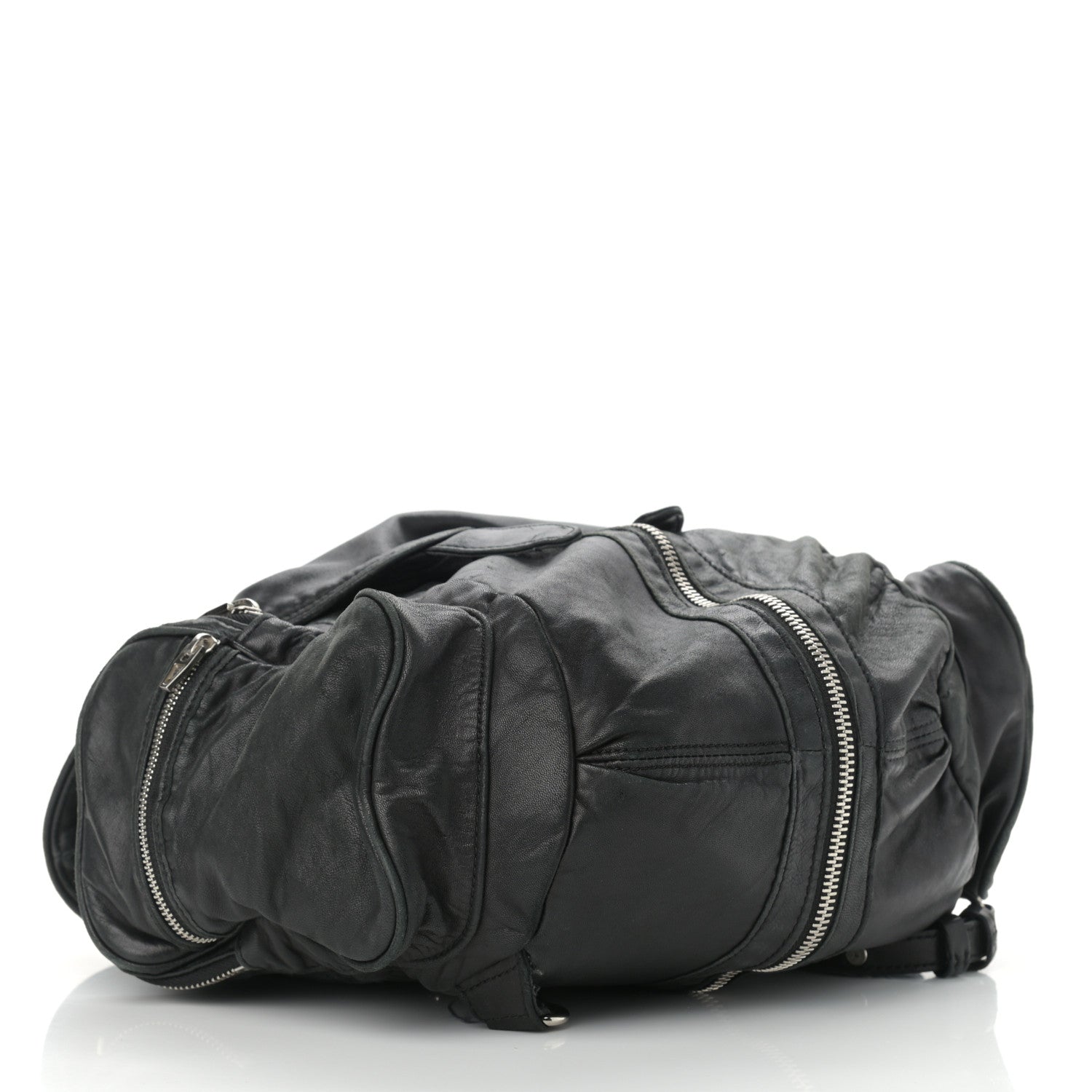Alexander Wang Lambskin Marti Backpack Bag Washed Black Rhodium Hardware 4 of 11