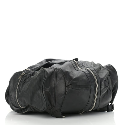 Alexander Wang Lambskin Marti Backpack Bag Washed Black Rhodium Hardware 4 of 11