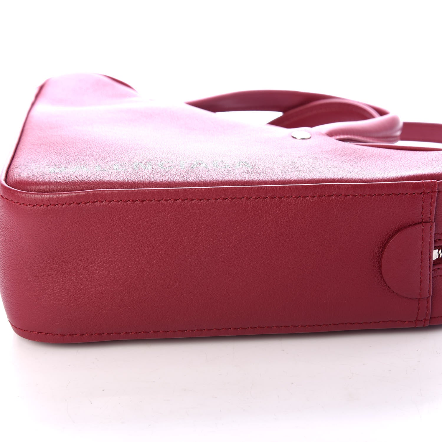 Balenciaga Shiny Day Calfskin XS Triangle Chain Duffle Rouge Grenat 9 of 9