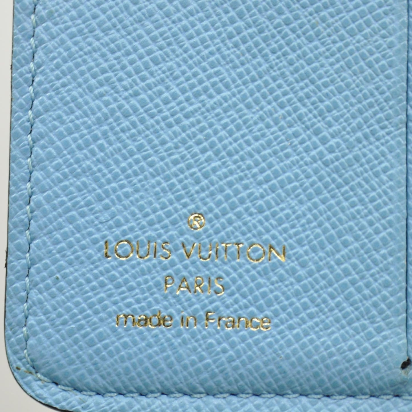 Monogram Groom Compact Zip Wallet Blue