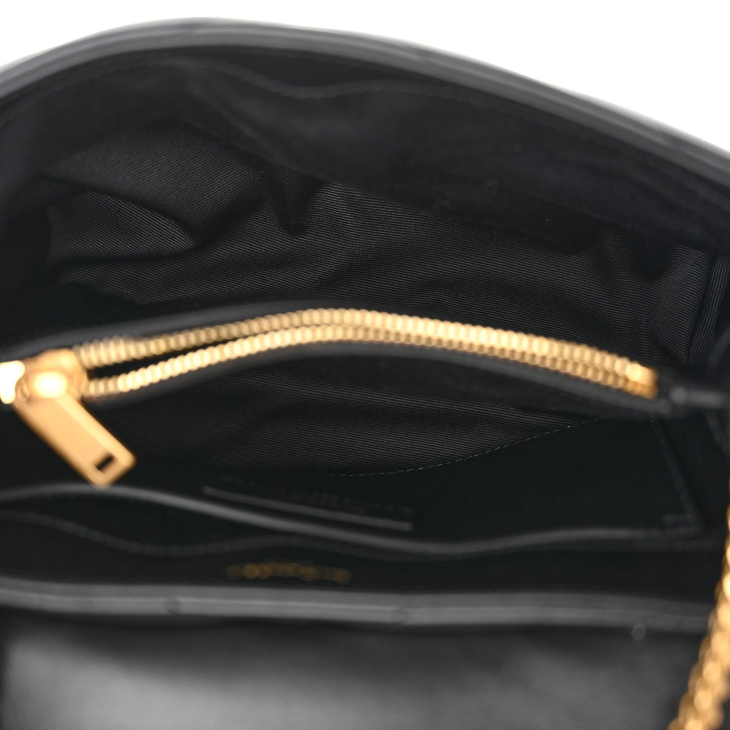 Calfskin Y Quilted Monogram Small Loulou Chain Satchel Black