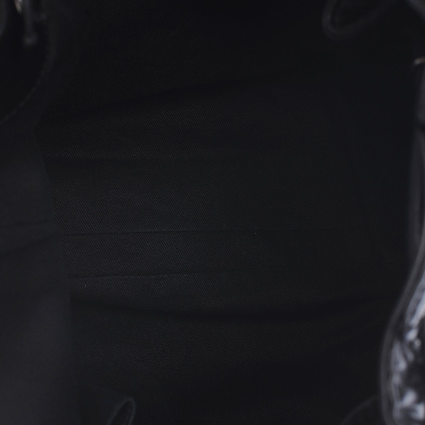 Calfskin Drawstring Bag Black