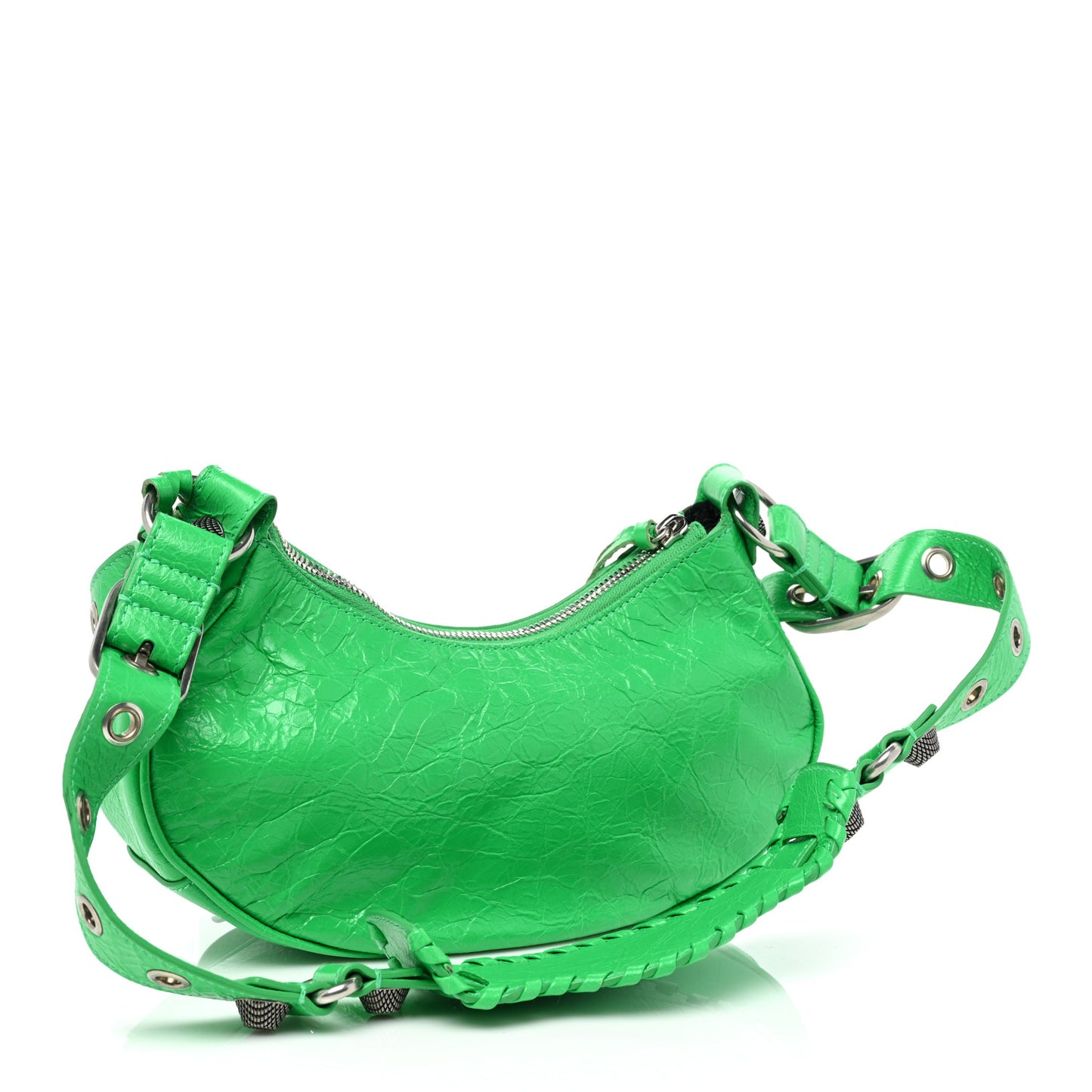 Agneau Arena Le Cagole Shoulder Bag XS Vivid Green