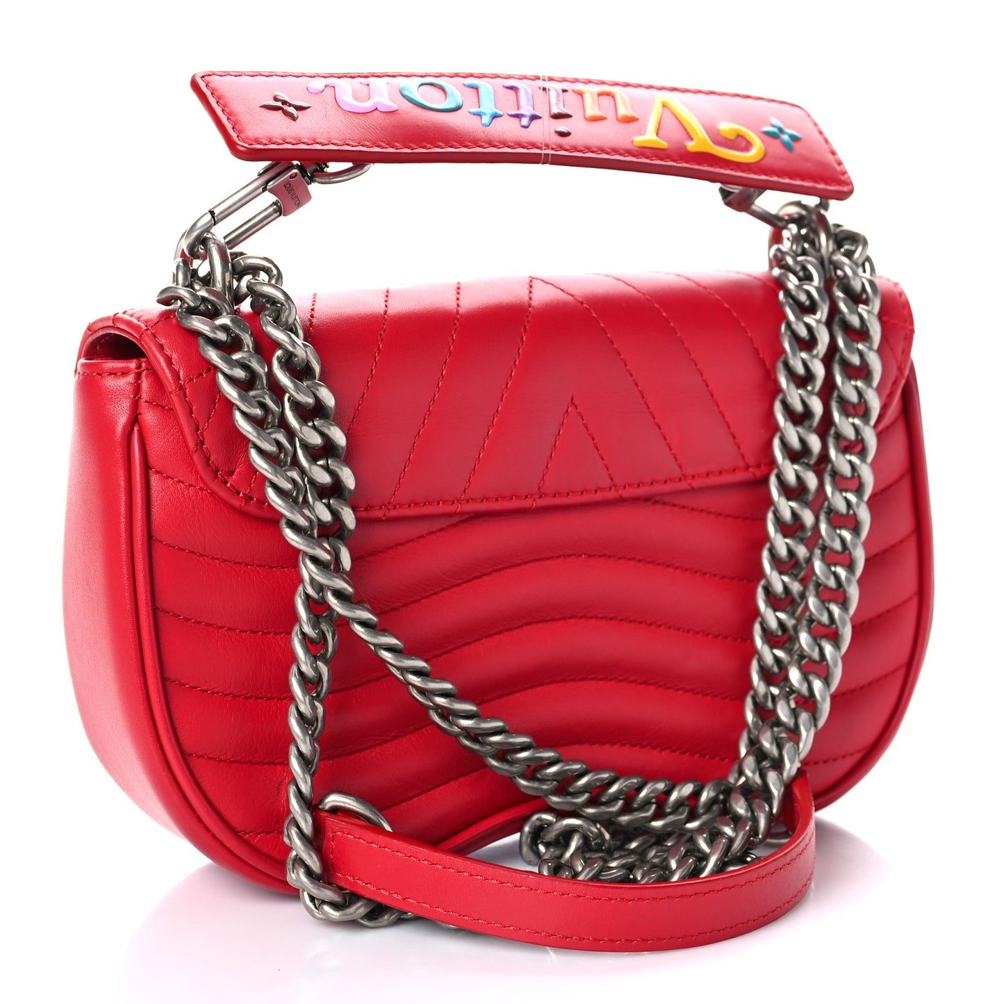 Calfskin Love Lock New Wave Chain PM Scarlet