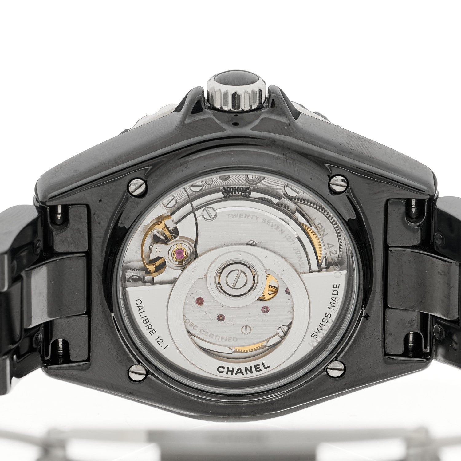Chanel Stainless Steel Ceramic 38mm J12 Phantom Automatic Watch Black 4 of 5
