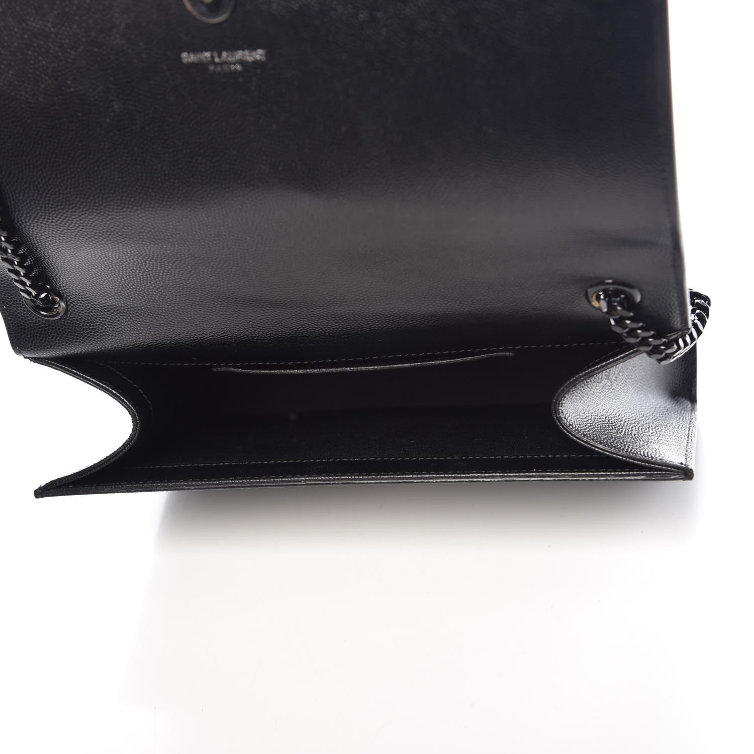 Saint Laurent Grain De Poudre Medium Classic Monogram Kate Satchel Black 5 of 11