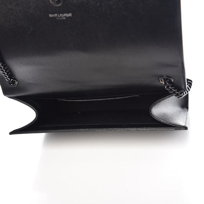 Saint Laurent Grain De Poudre Medium Classic Monogram Kate Satchel Black 5 of 11