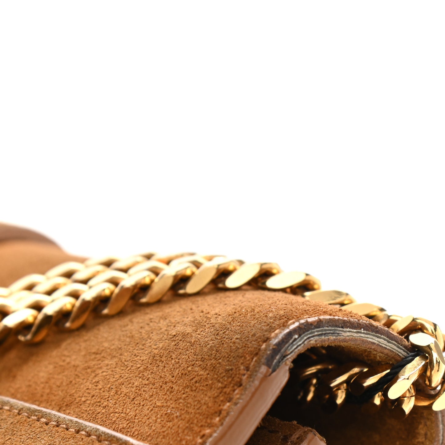 Suede Fringe Small Monogram Satchel Light Ocre