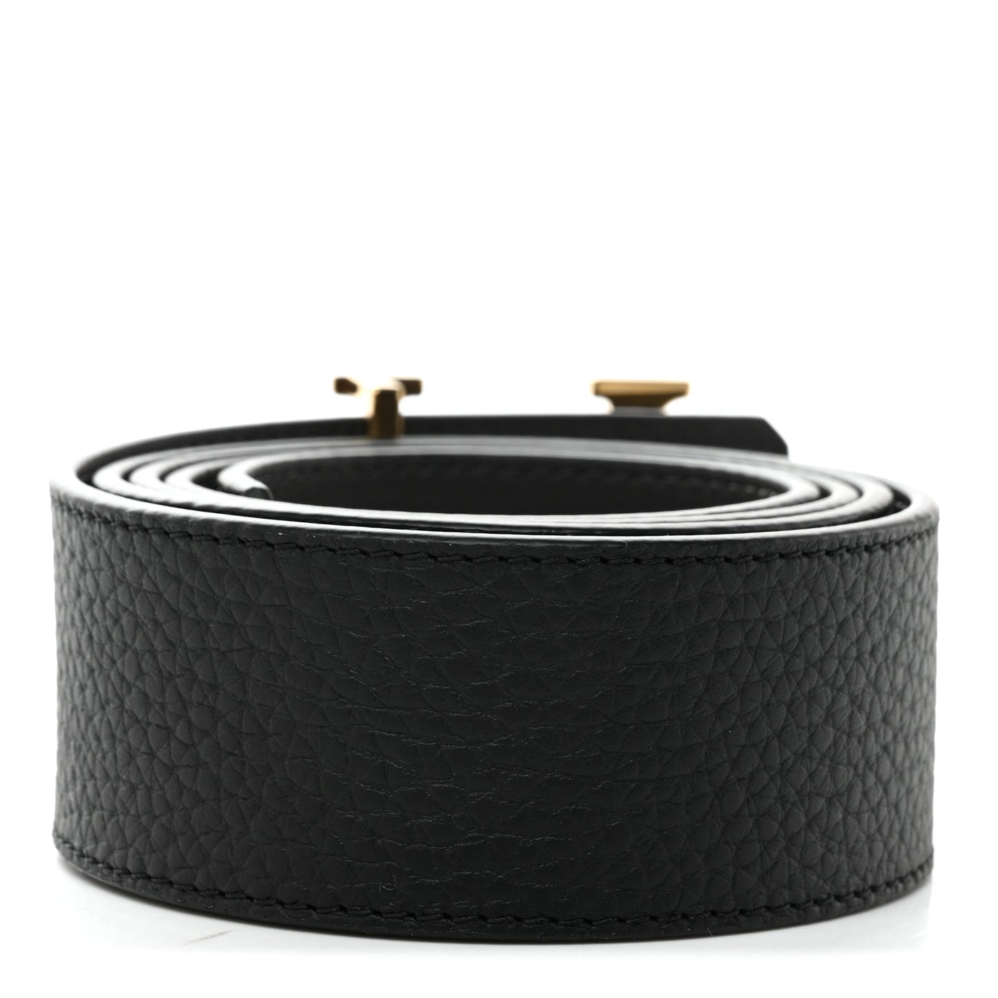 Calfskin 40mm Damier LV Initiales Reversible Belt 95 38 Gray Black