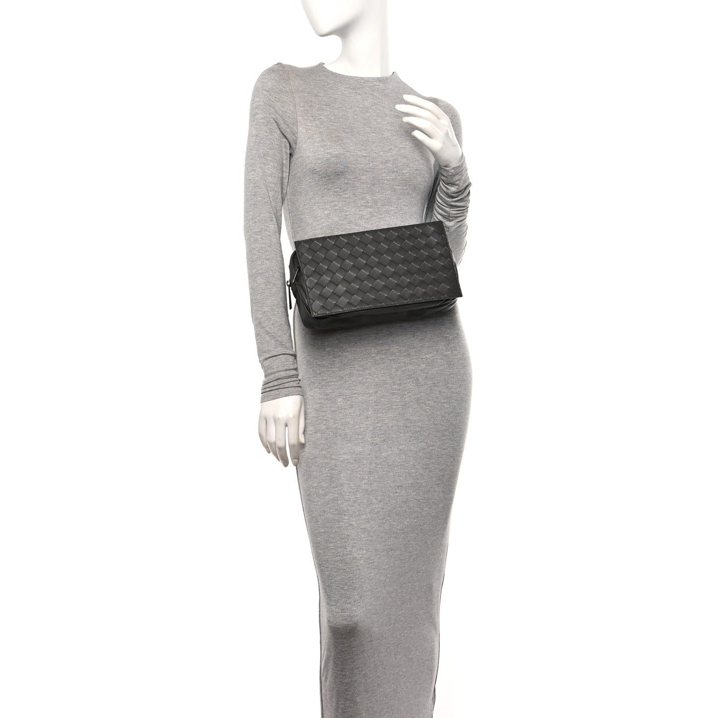 Nappa Intrecciato Belt Bag Light Graphite