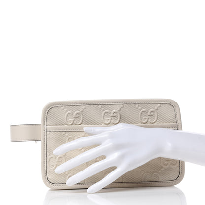 Gucci Calfskin GG Tennis Embossed Cosmetic Case Mystic White 2 of 7