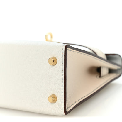 Hermes Chevre Mysore Horseshoe Mini Kelly Sellier 20 Gris Platine Nata 10 of 11