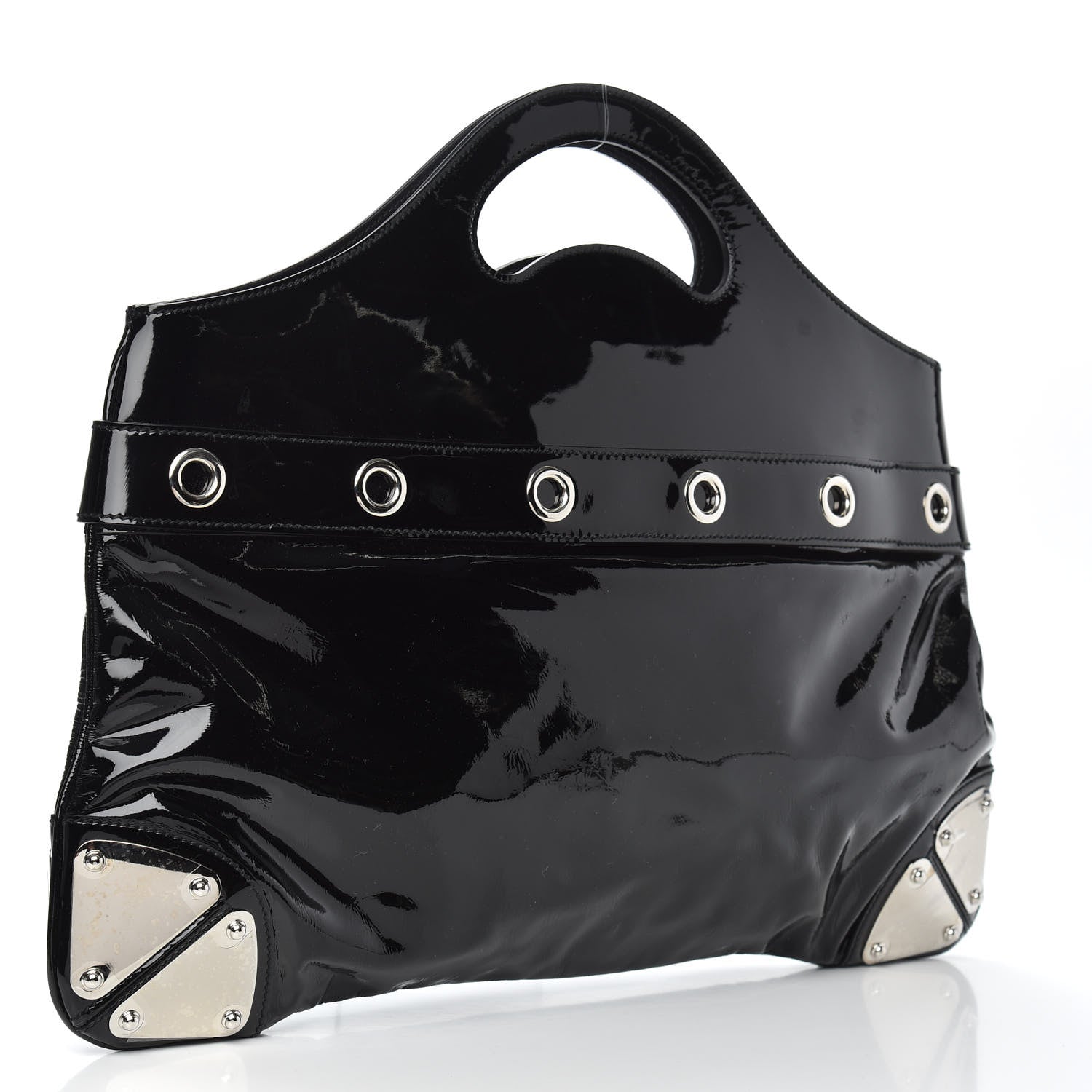 Gucci Patent Romy Medium Tote Black 3 of 9