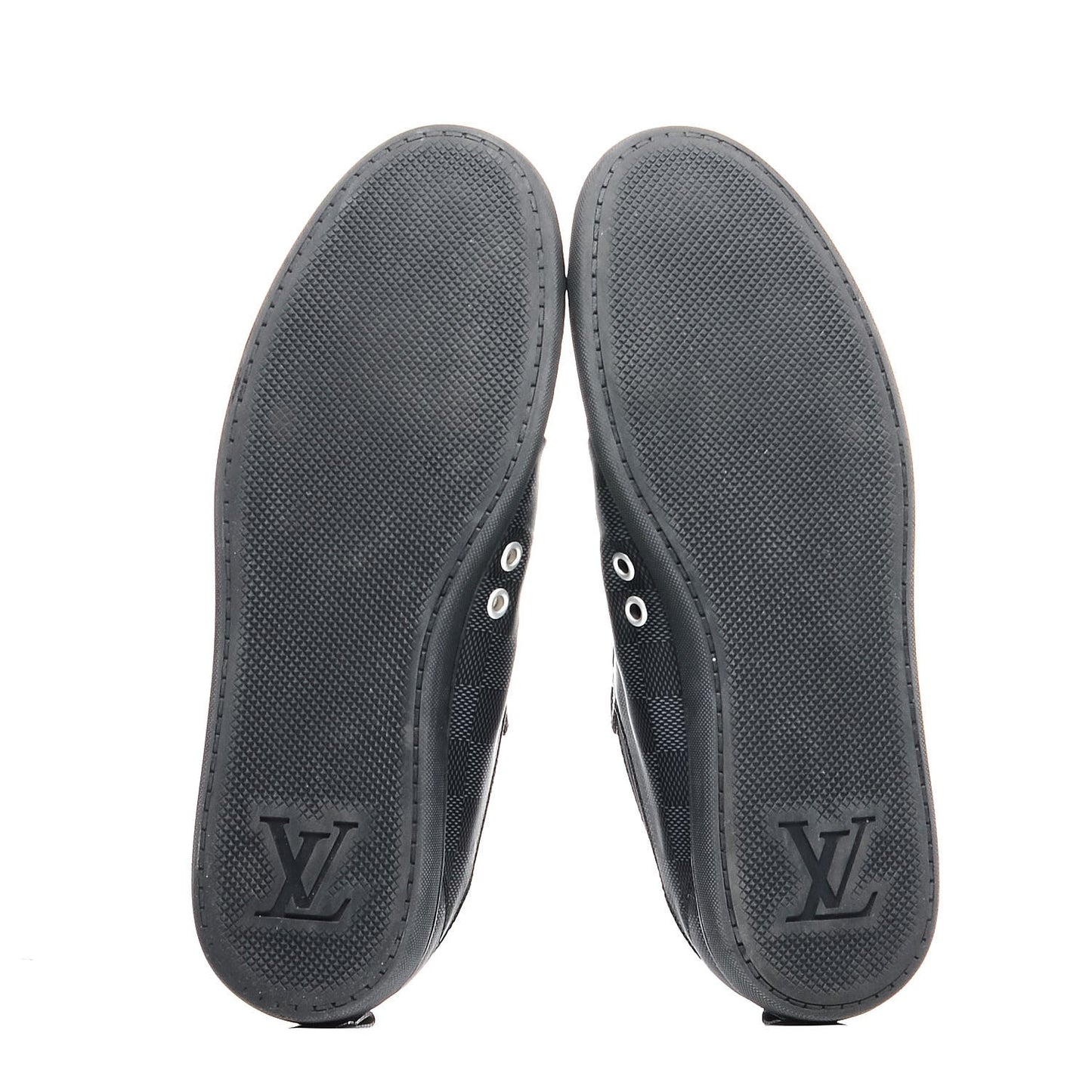 Lambskin Damier Graphite Baseball Sneakers 6 Black