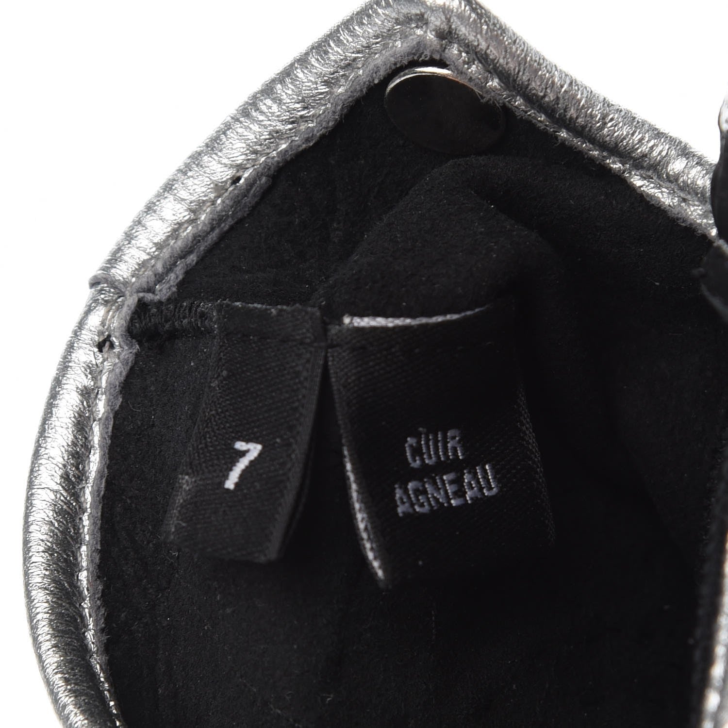 Chanel Lambskin Stitched Fingerless CC Embellished Gloves 7 Black 6 of 6