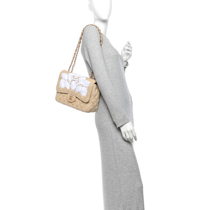 Chanel Tweed Raffia Coco Country Jumbo Flap 2 of 11