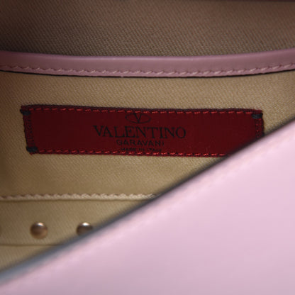Valentino Garavani Vitello Mini Rockstud Flap Saddle Crossbody Bag Water Rose 6 of 6