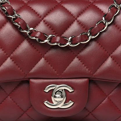 Chanel Lambskin Quilted Mini Square Flap Burgundy 8 of 10