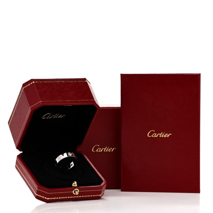 Cartier 18K White Gold 3 Diamond 5.5mm LOVE Ring 57 8 5 of 5