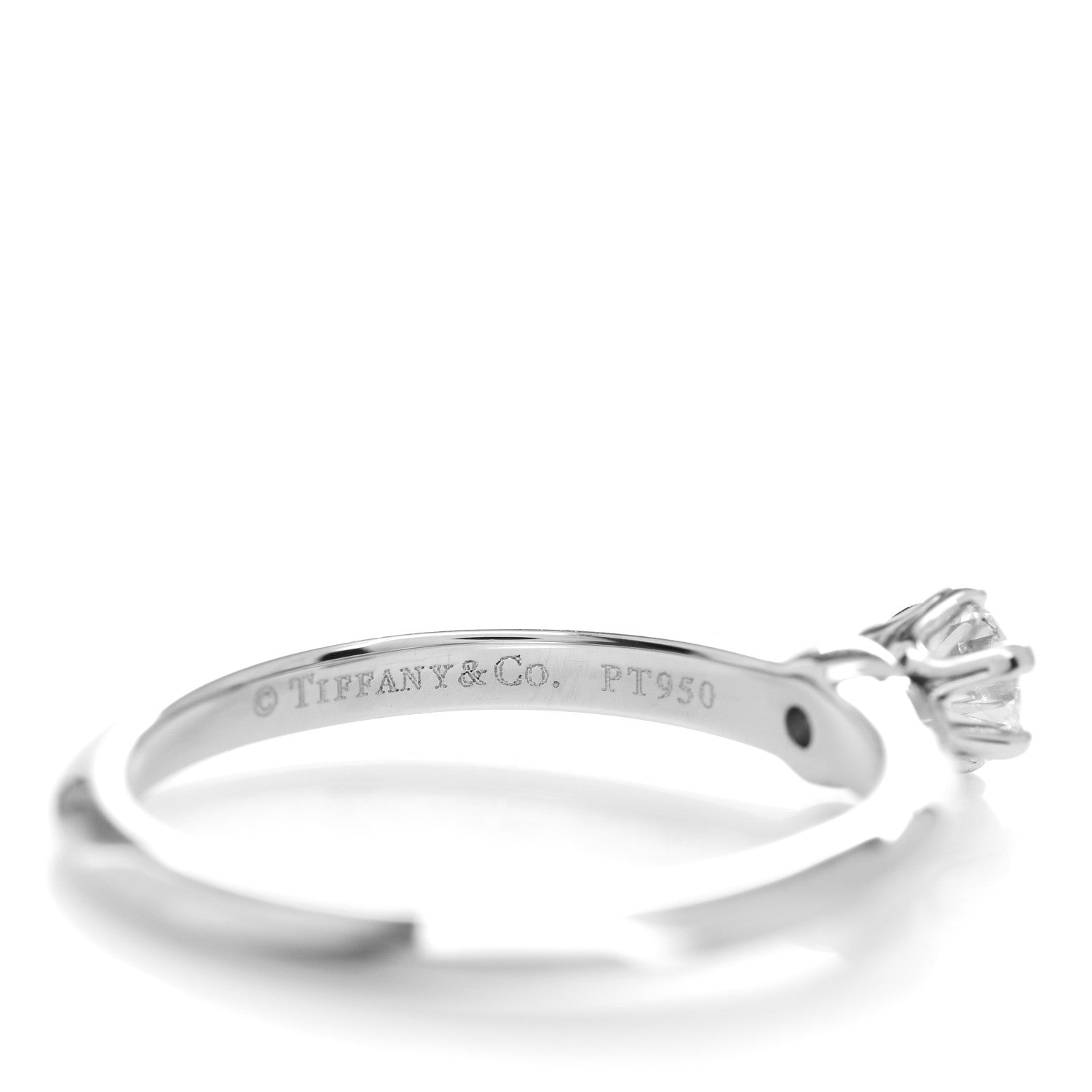 Tiffany Platinum Diamond .22ct Solitaire Engagement Ring 52 6 3 of 4
