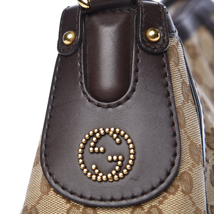 Gucci Monogram Small Scarlett Studded Interlocking G Hobo Dark Brown 18 of 18