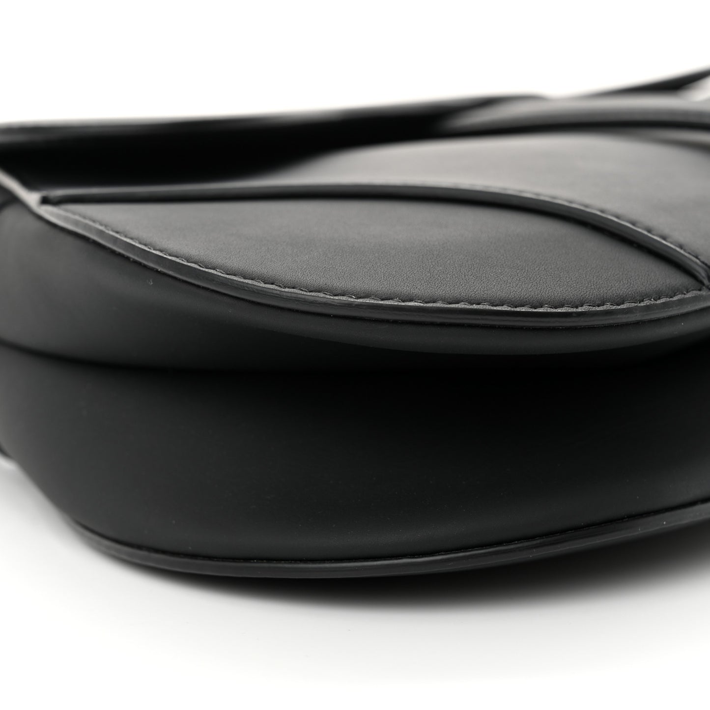 Ultra Matte Calfskin Saddle Bag Black