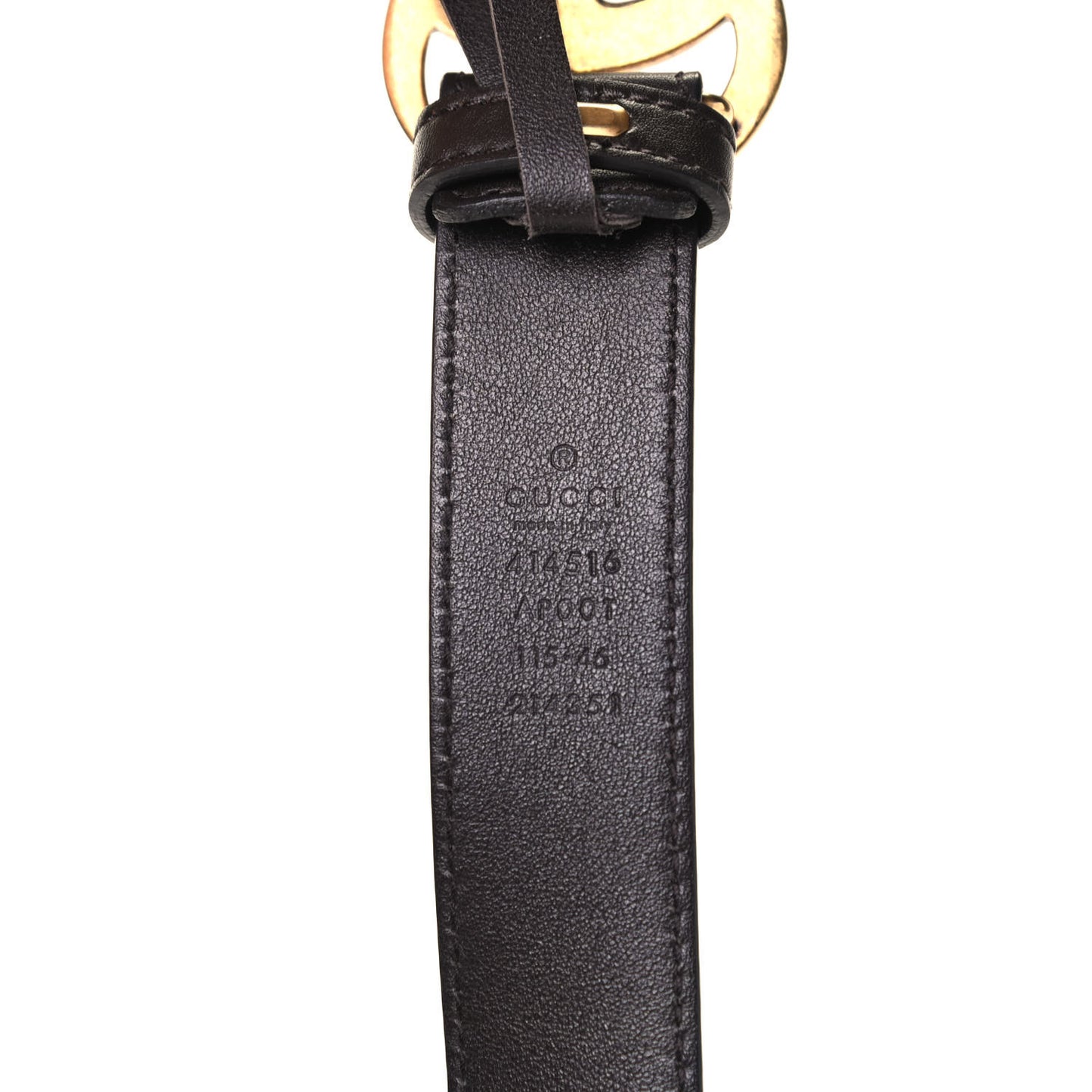 Moon Calfskin Double G 30mm Belt 115 46 Dark Cocoa