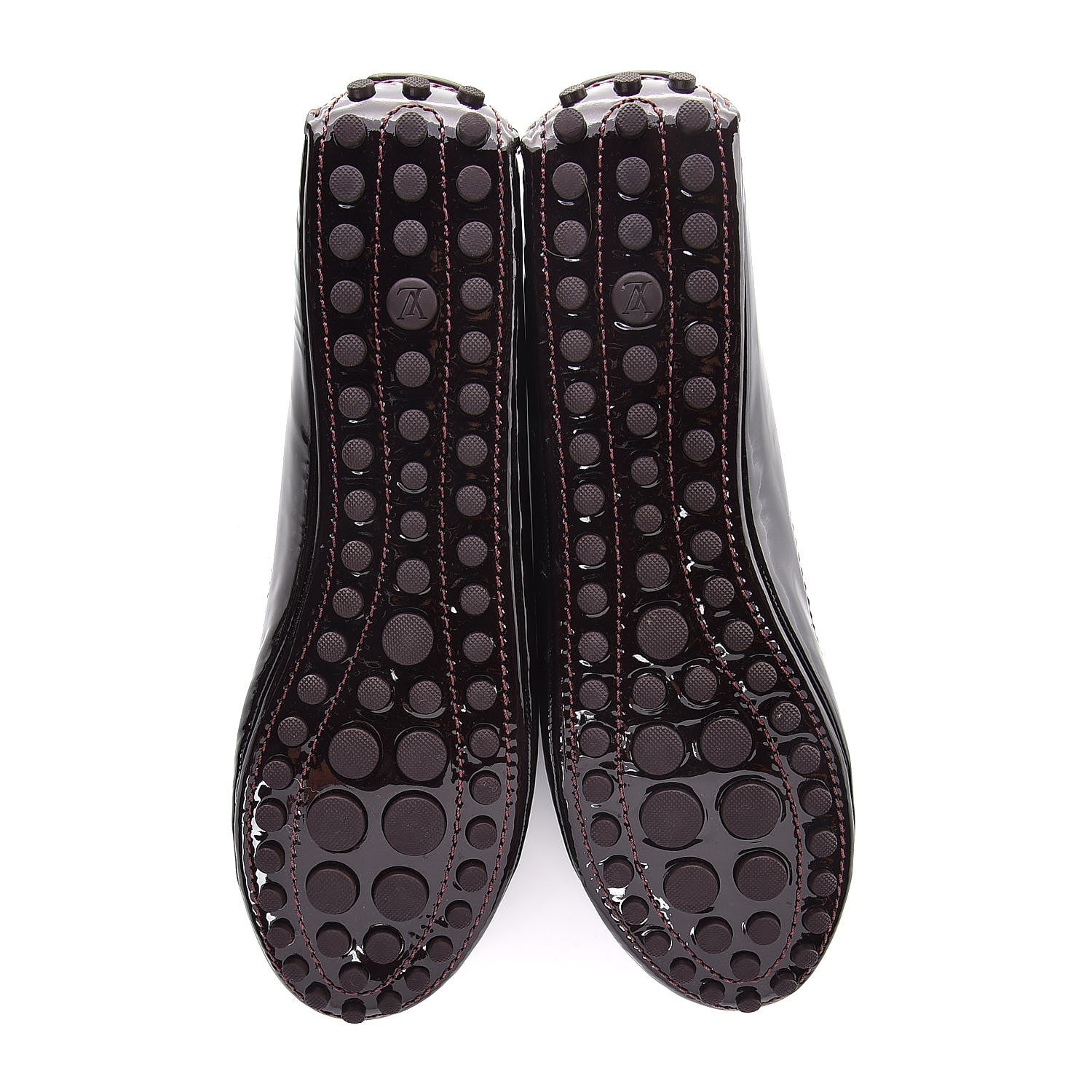 Louis Vuitton Patent Oxford Ballerina Flats 37.5 Amarante 5 of 11