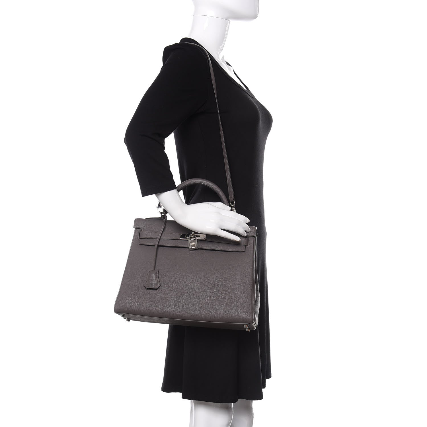 Hermes Togo Kelly Retourne 32 Etain 2 of 12