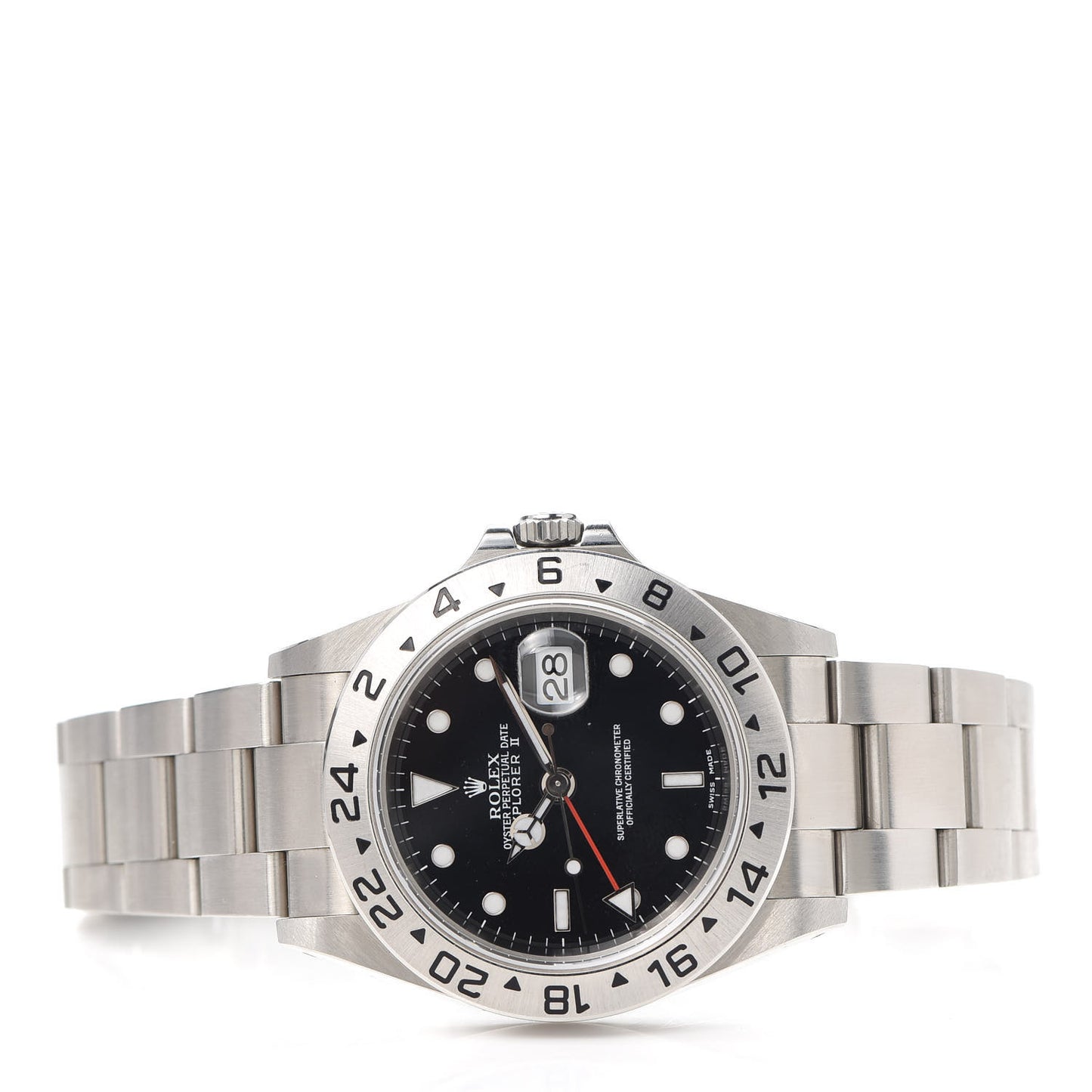 Stainless Steel 40mm Oyster Perpetual Date Explorer II Watch Black 16570