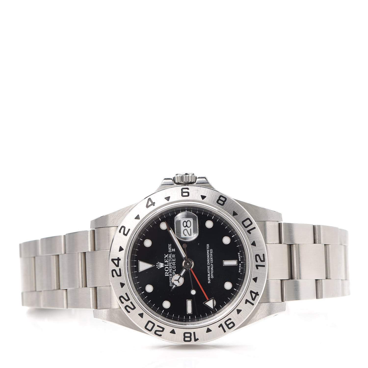Rolex Stainless Steel 40mm Oyster Perpetual Date Explorer II Watch Black 16570 2 of 5