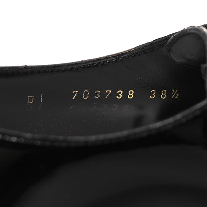 Saint Laurent Patent Baltimora Lace Up Derby Shoes 38.5 Black 6 of 8
