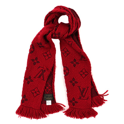 Louis Vuitton Wool Silk Logomania Scarf Rubis 1 of 4