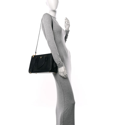 Prada Saffiano Medium Galleria Double Zip Tote Black 2 of 10