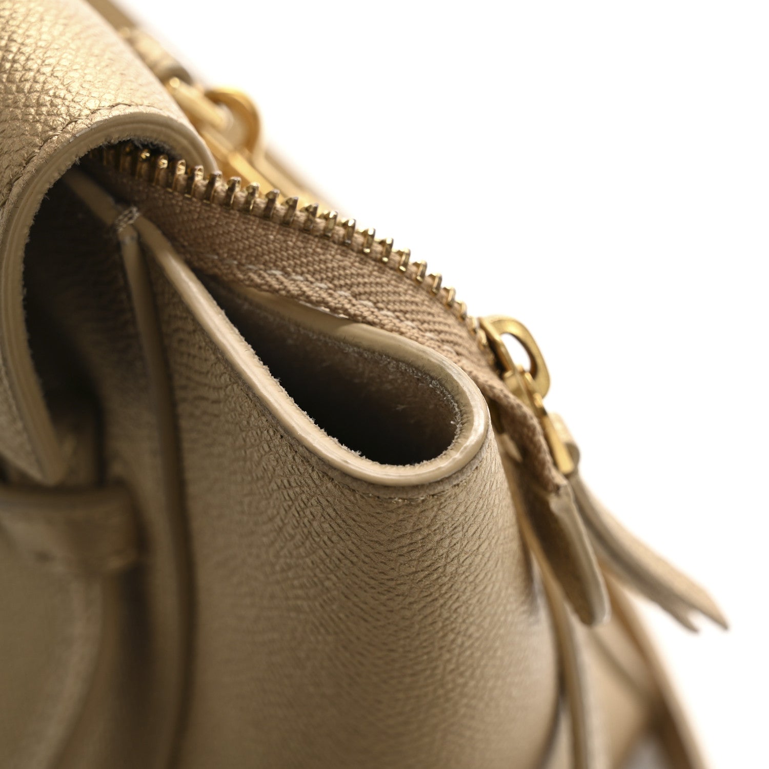 Celine Laminated Calfskin Nano Belt Bag Gold 12 of 13