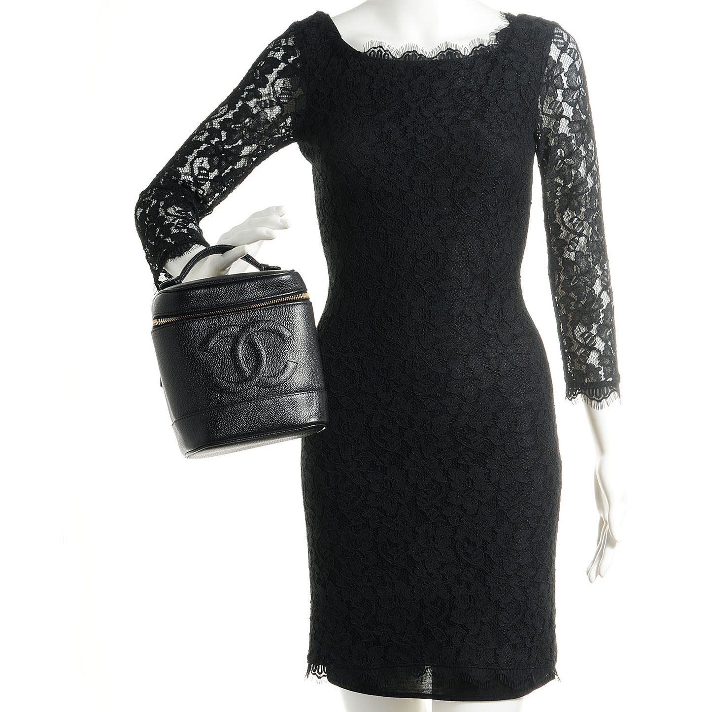 Caviar Cosmetic Vanity Bag Black
