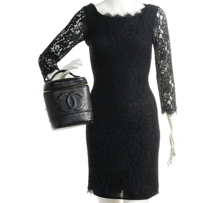 Chanel Caviar Cosmetic Vanity Bag Black 2 of 8