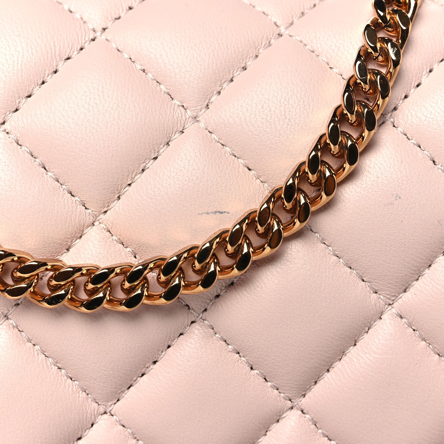 Versace Nappa Quilted Medusa Chain Crossbody Light Pink 9 of 9