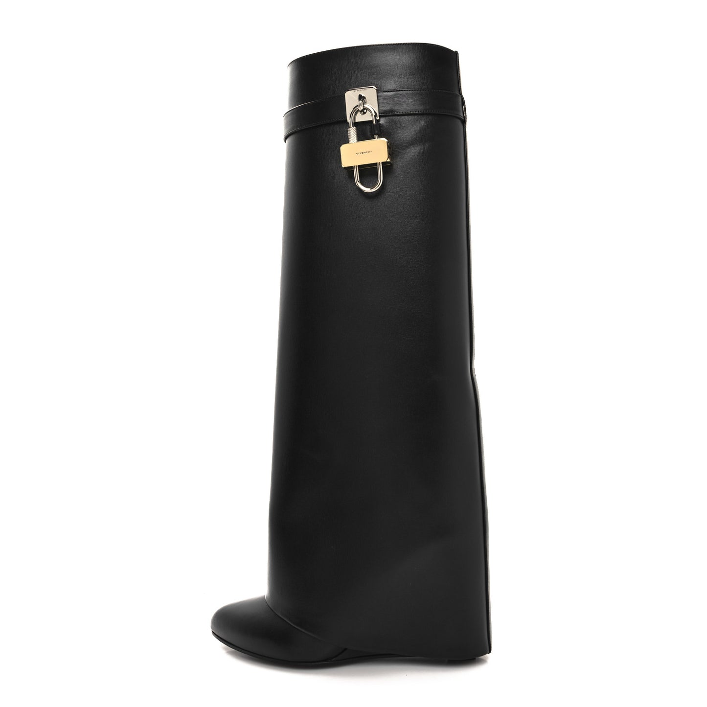 Calfskin Shark Lock Pant Boots 38.5 Black