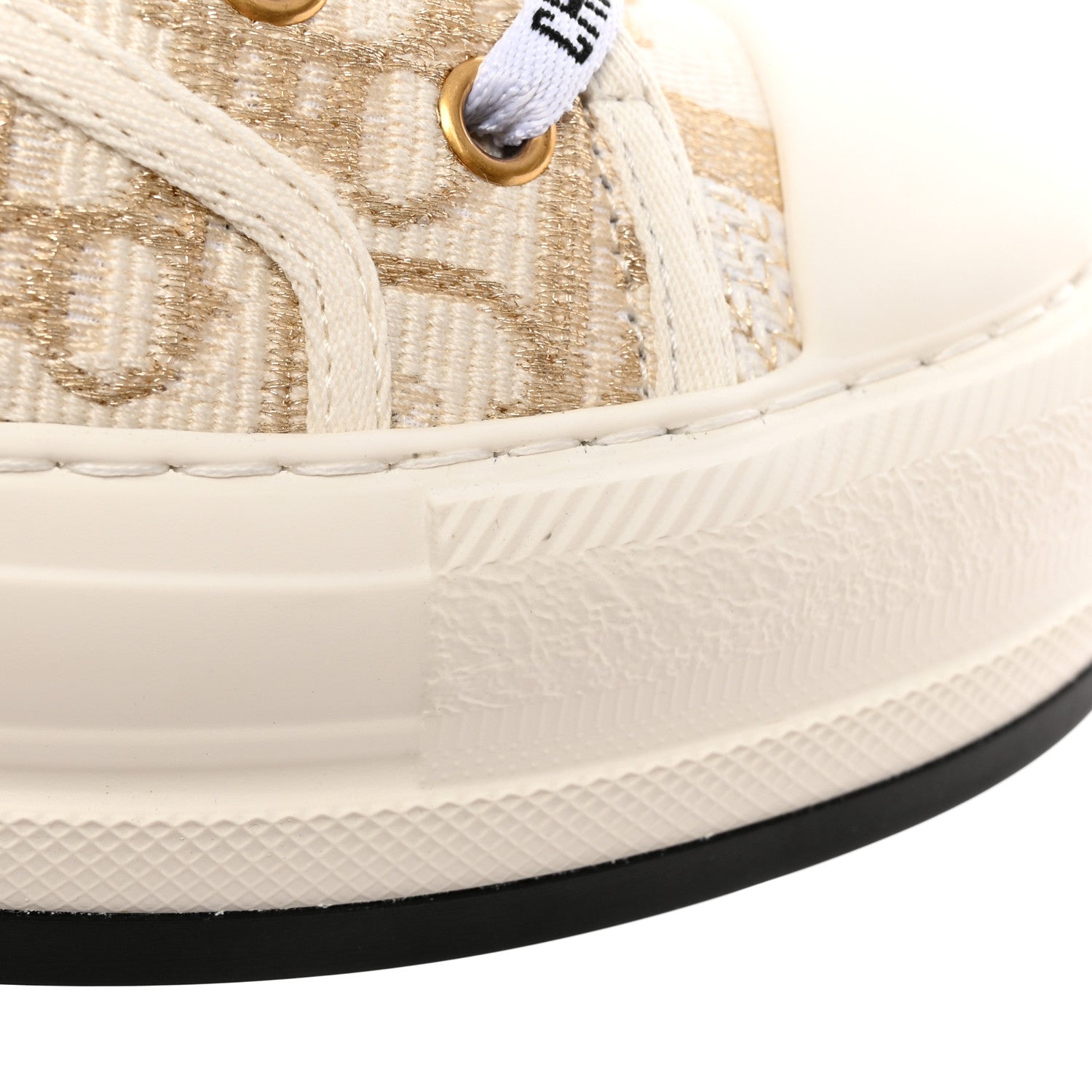 Christian Dior Canvas Oblique Walk'N'Dior Low Top Sneakers 35 Beige Gold 10 of 11