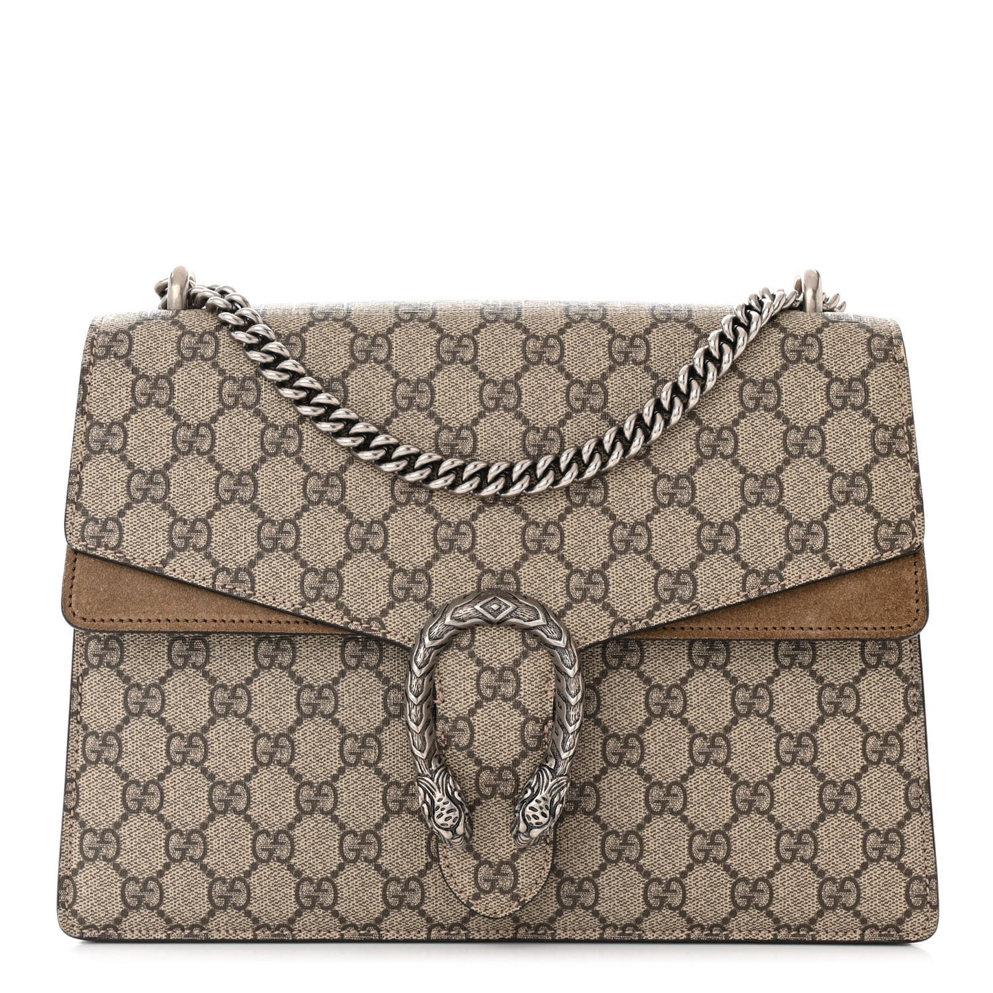 GG Supreme Monogram Medium Dionysus Shoulder Bag Taupe