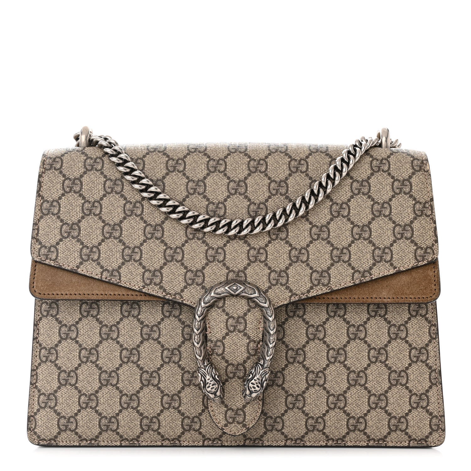 Gucci GG Supreme Monogram Medium Dionysus Shoulder Bag Taupe 1 of 11