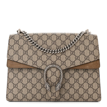 Gucci GG Supreme Monogram Medium Dionysus Shoulder Bag Taupe 1 of 11