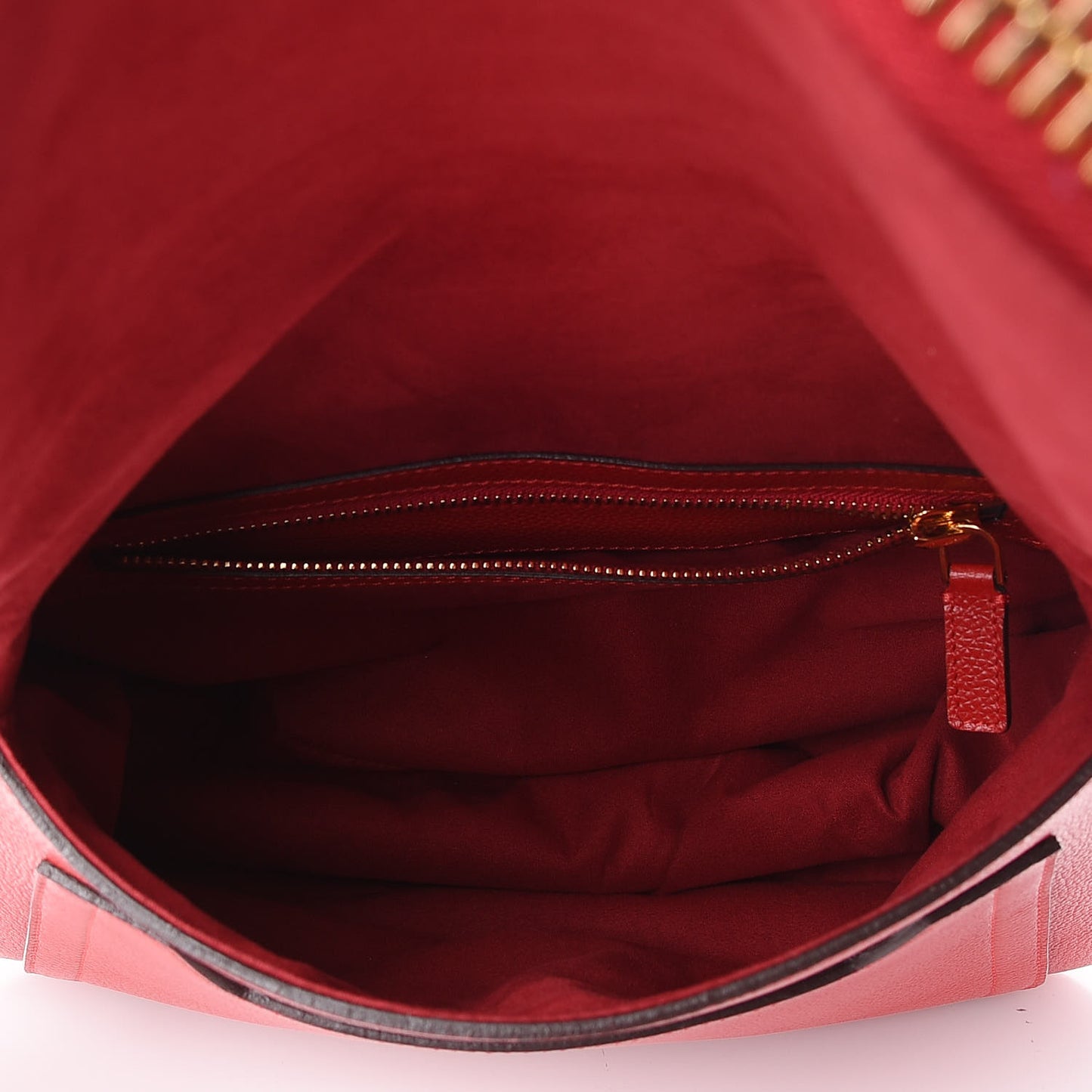 Pebbled Calfskin Medium Jennifer Flame Red