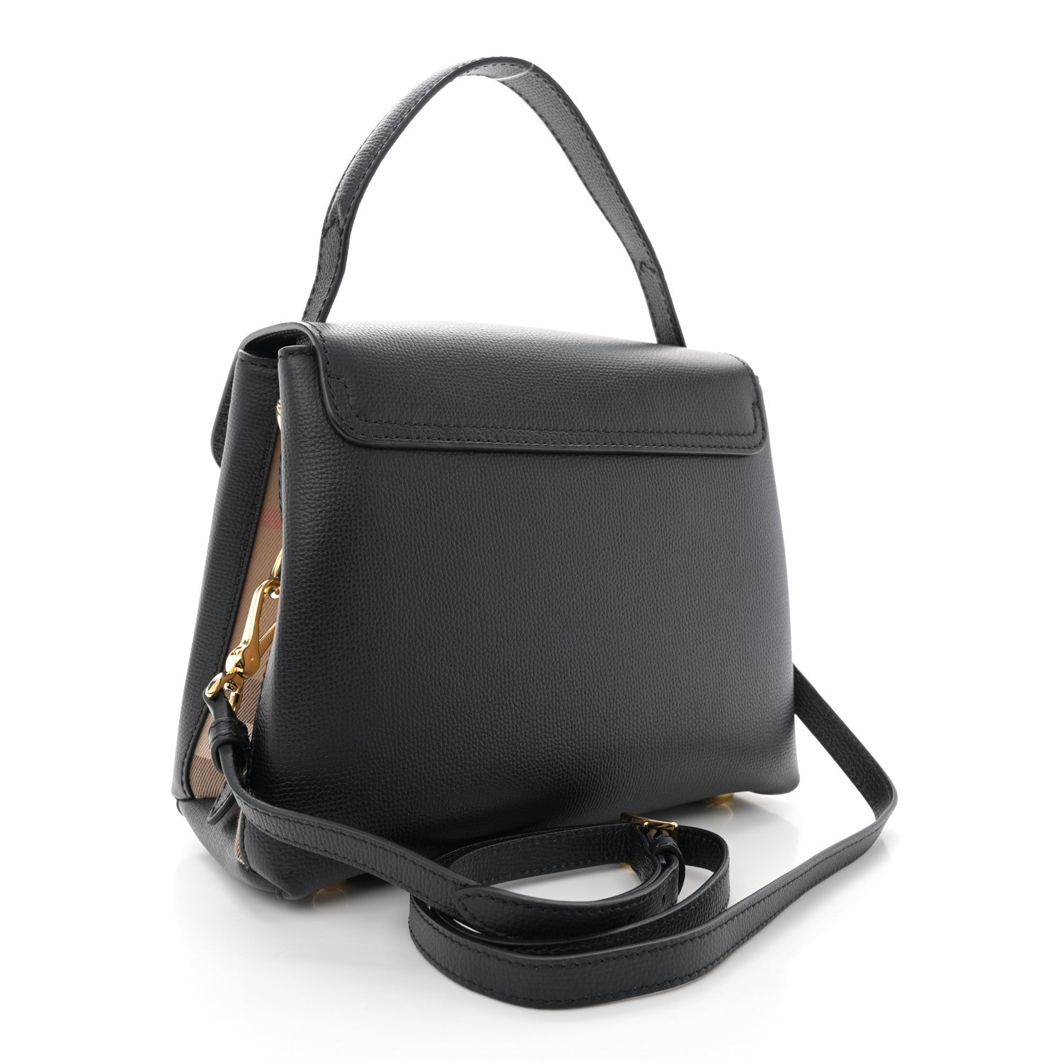 Burberry Derby Calfskin House Check Small Camberley Black 3 of 10