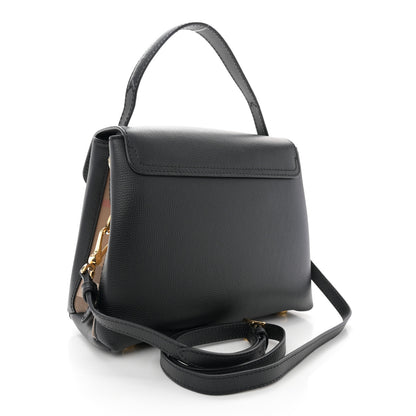 Burberry Derby Calfskin House Check Small Camberley Black 3 of 10