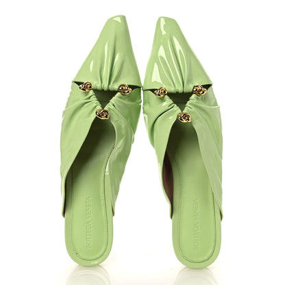 Bottega Veneta Patent Bunnie Flats 38 Fennel 2 of 12