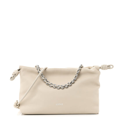 Loewe Mellow Nappa Medium Donut Chain Flamenco Knot Clutch Sea Salt 1 of 11