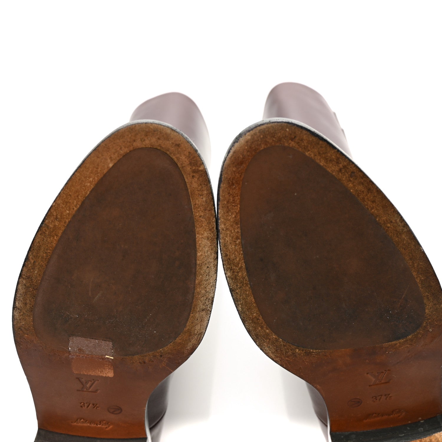 Louis Vuitton Calfskin Heritage Flat High Boots 37.5 Brown 15 of 18