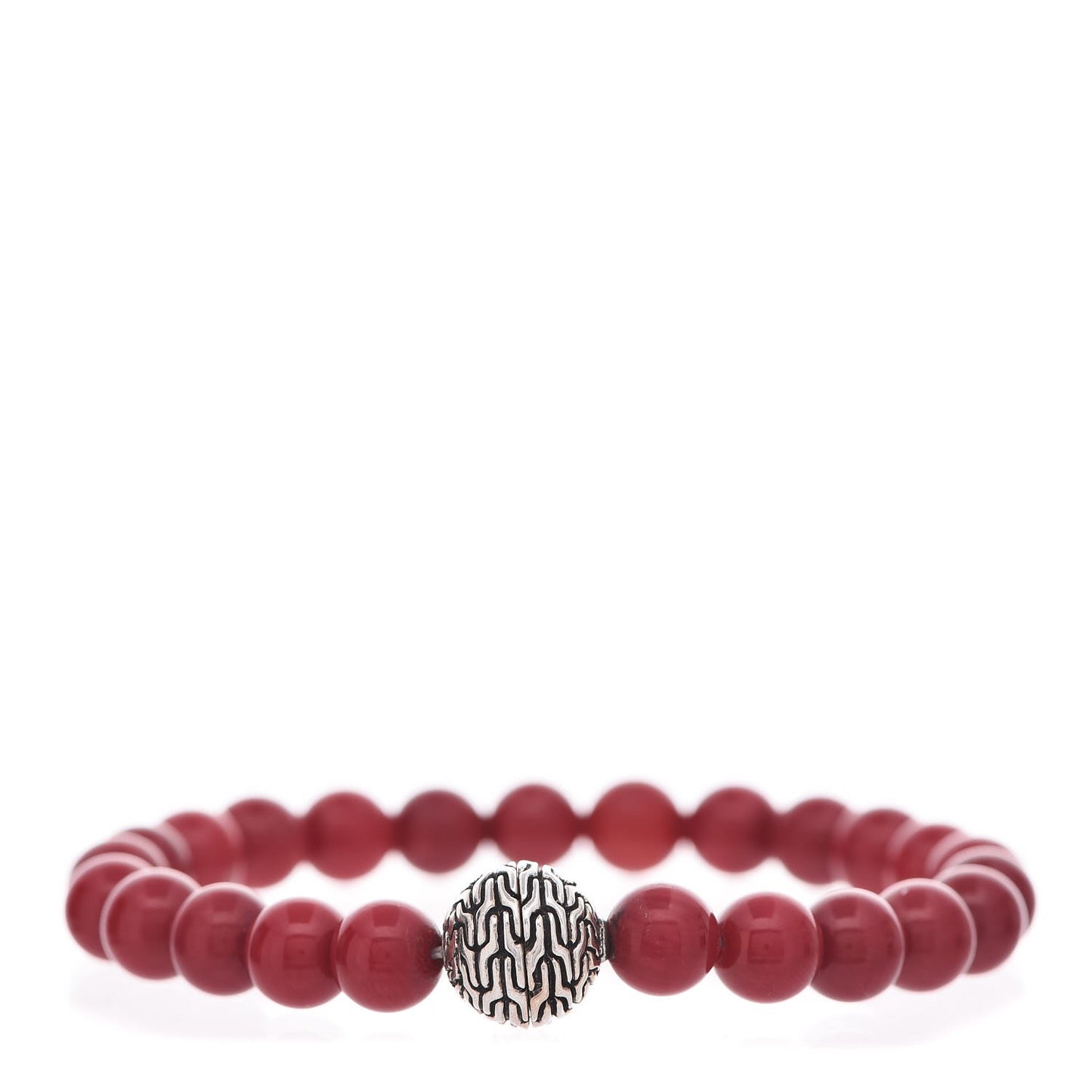 Sterling Silver Coral Bead Bracelet